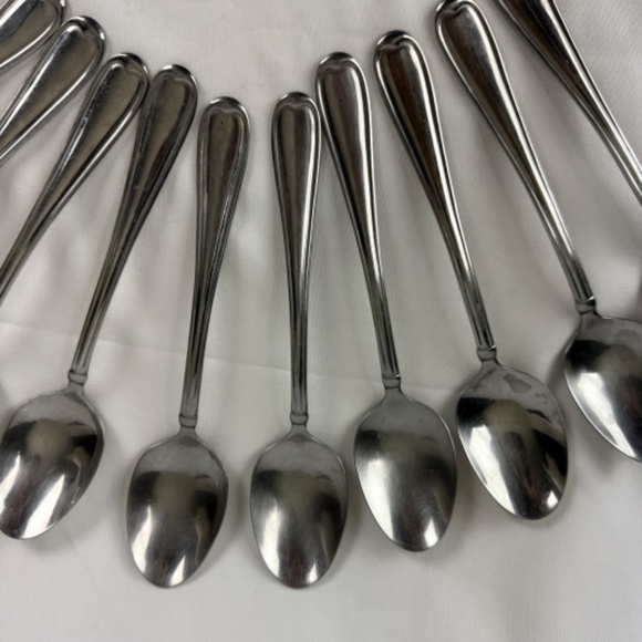 15 pc Pfaltzgraff Stainless Steel Allure 10 Tablespoons 2 Salad Forks 3 Forks - Picture 3 of 13